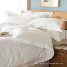 Linge de lit d&#39;hôtel, ensemble de literie de coton blanc, ensembles de couverture de couette d&#39;hôtel au prix de gros bon marché